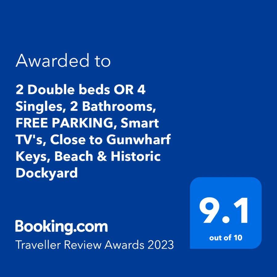 2 Double Beds Or 4 Singles, 2 Bathrooms, Free Parking, Smart Tv'S, Close To Gunwharf Quays, Beach & Historic Dockyard Portsmouth Exteriör bild